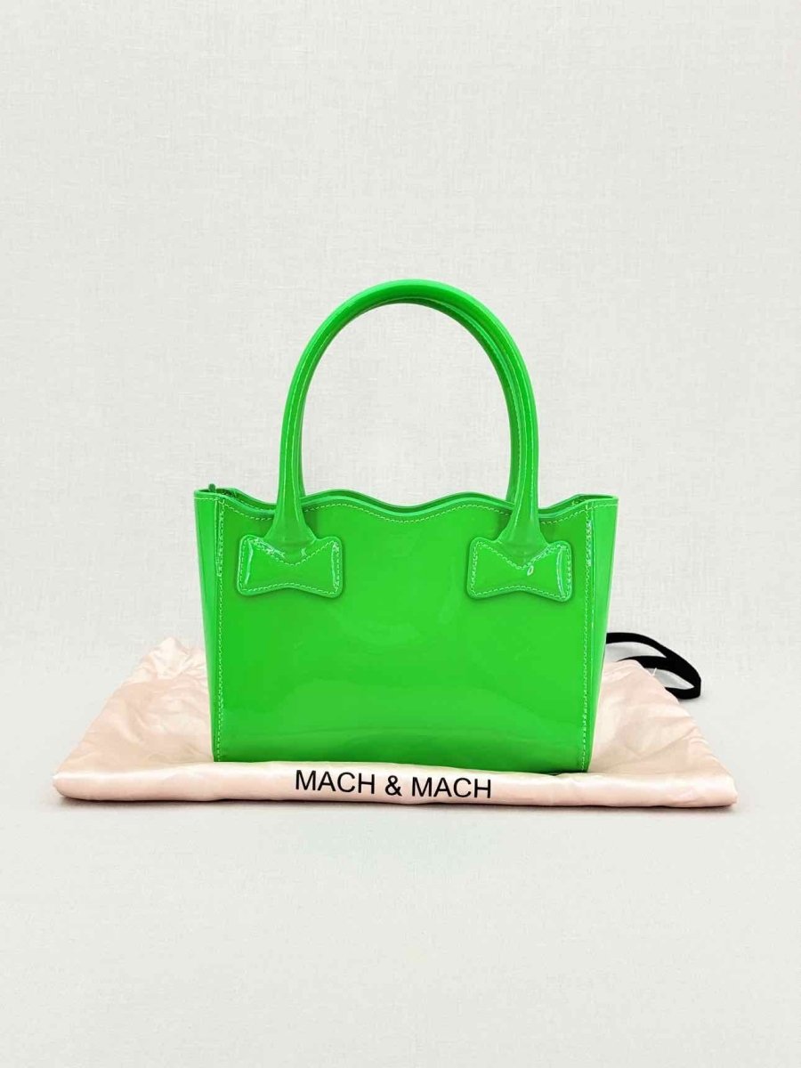 Pre - loved MACH & MACH Harper Green Tote Bag at Reems Closet
