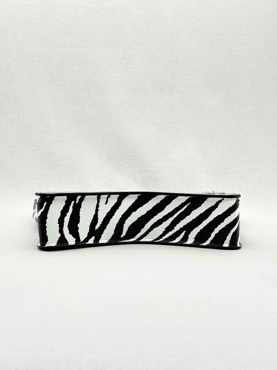 Pre - loved MACH & MACH Large Bow - shaped Black & White Shoulder Bag at Reems Closet