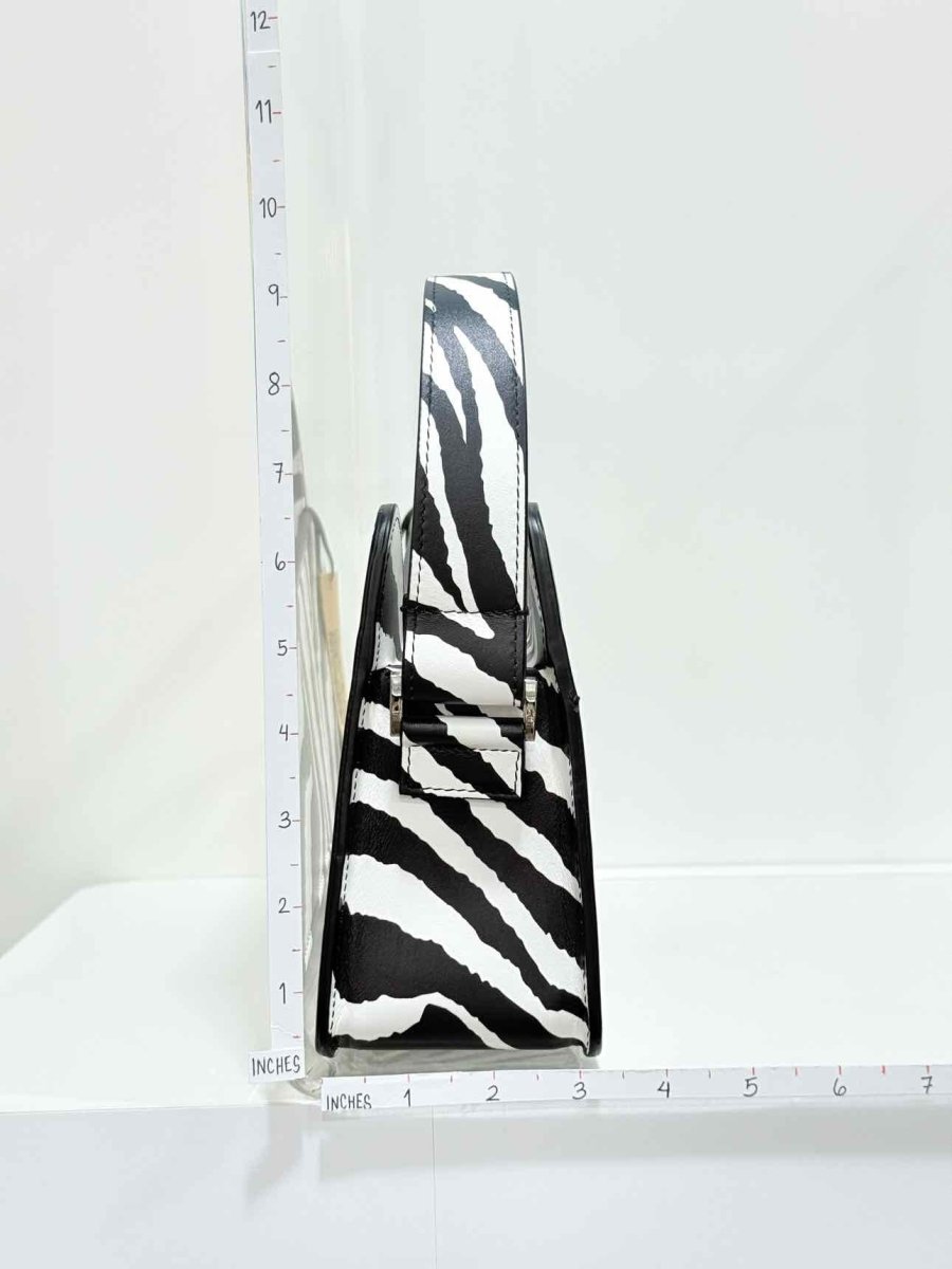 Pre - loved MACH & MACH Large Bow - shaped Black & White Shoulder Bag at Reems Closet