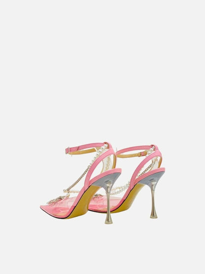 Pre - loved MACH & MACH Matilda Pink Heeled Sandals 38.5 at Reems Closet