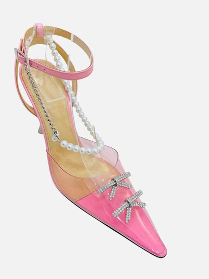 Pre - loved MACH & MACH Matilda Pink Heeled Sandals 38.5 at Reems Closet