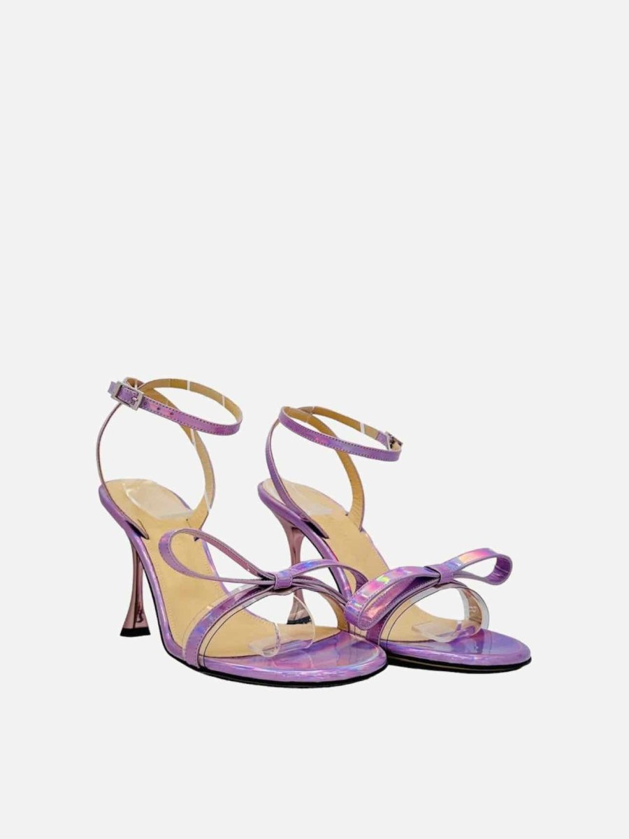 Pre - loved MACH & MACH Metallic Purple Heeled Sandals at Reems Closet