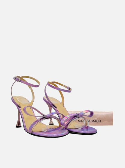 Pre - loved MACH & MACH Metallic Purple Heeled Sandals at Reems Closet