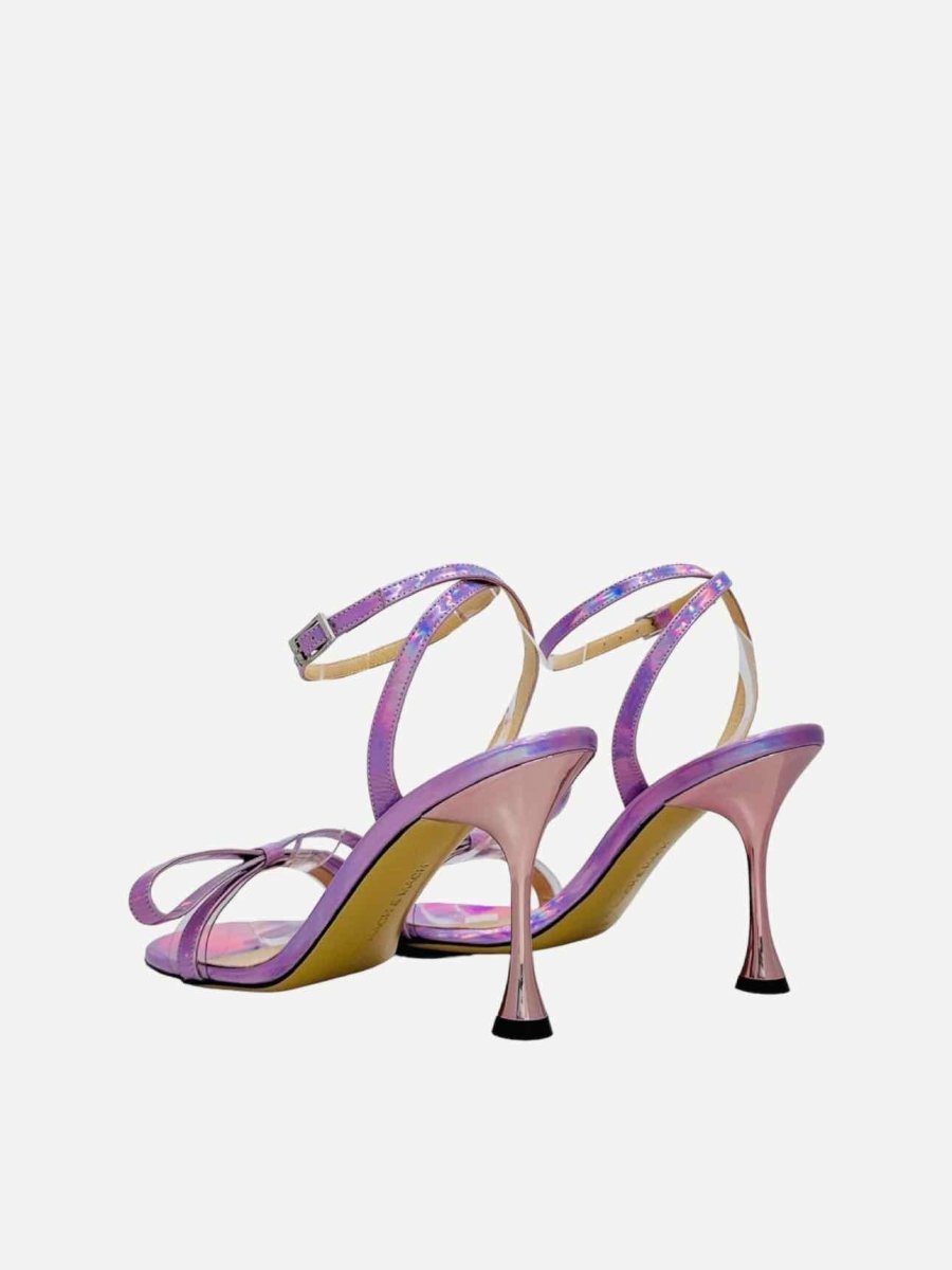 Pre - loved MACH & MACH Metallic Purple Heeled Sandals at Reems Closet