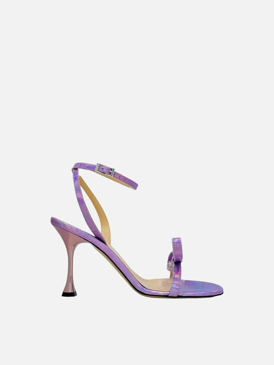 Pre - loved MACH & MACH Metallic Purple Heeled Sandals at Reems Closet