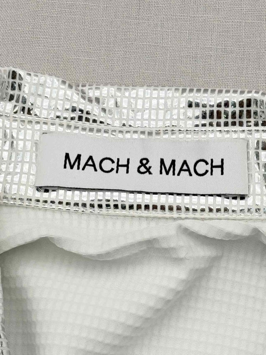 Pre-loved MACH & MACH Metallic Silver Embossed Size US 6 Jacket at Reems Closet