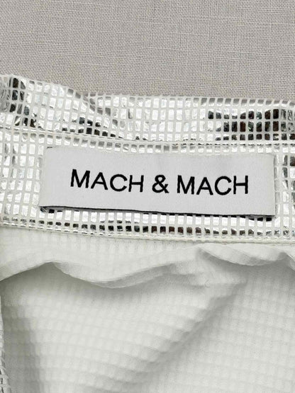 Pre-loved MACH & MACH Metallic Silver Embossed Size US 6 Jacket at Reems Closet