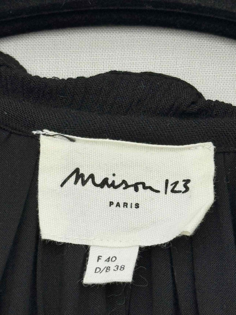 Pre - loved MAISON 123 Black w/ White Size US 8 Short Dress at Reems Closet