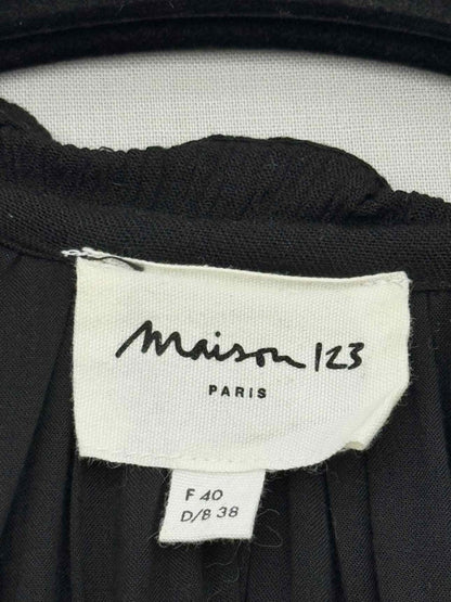 Pre - loved MAISON 123 Black w/ White Size US 8 Short Dress at Reems Closet