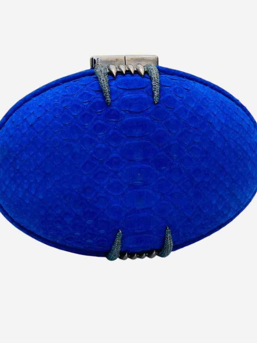 Pre - loved MAISON DU POSH Bite Me Royal Blue Clutch at Reems Closet