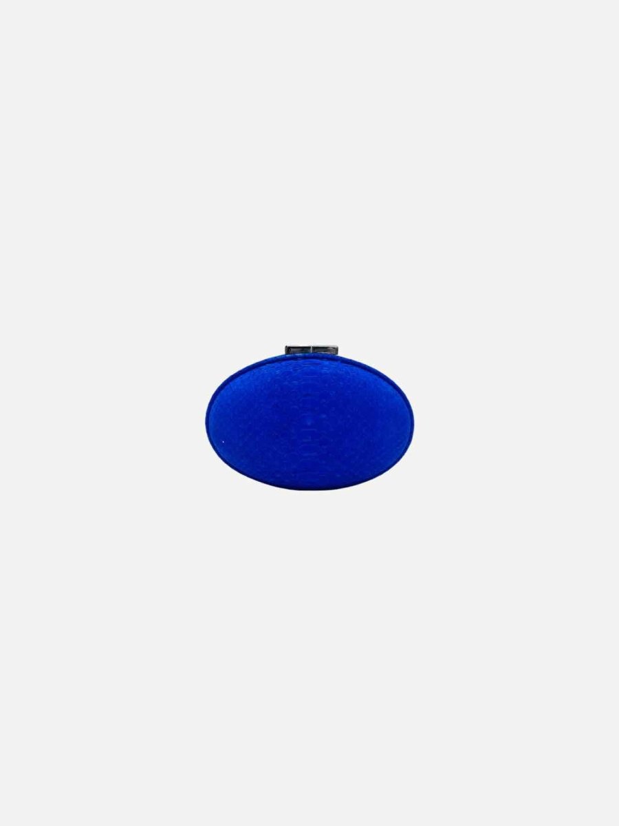 Pre - loved MAISON DU POSH Bite Me Royal Blue Clutch at Reems Closet