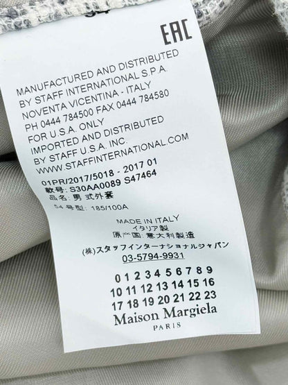 Pre-loved MAISON MARGIELA 2017 White & Grey Size US 0 Coat at Reems Closet
