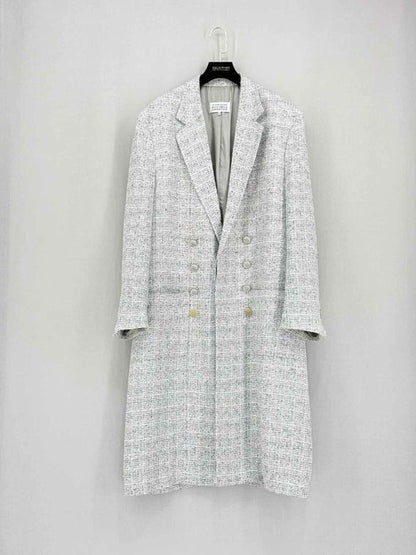 Pre-loved MAISON MARGIELA 2017 White & Grey Size US 0 Coat at Reems Closet