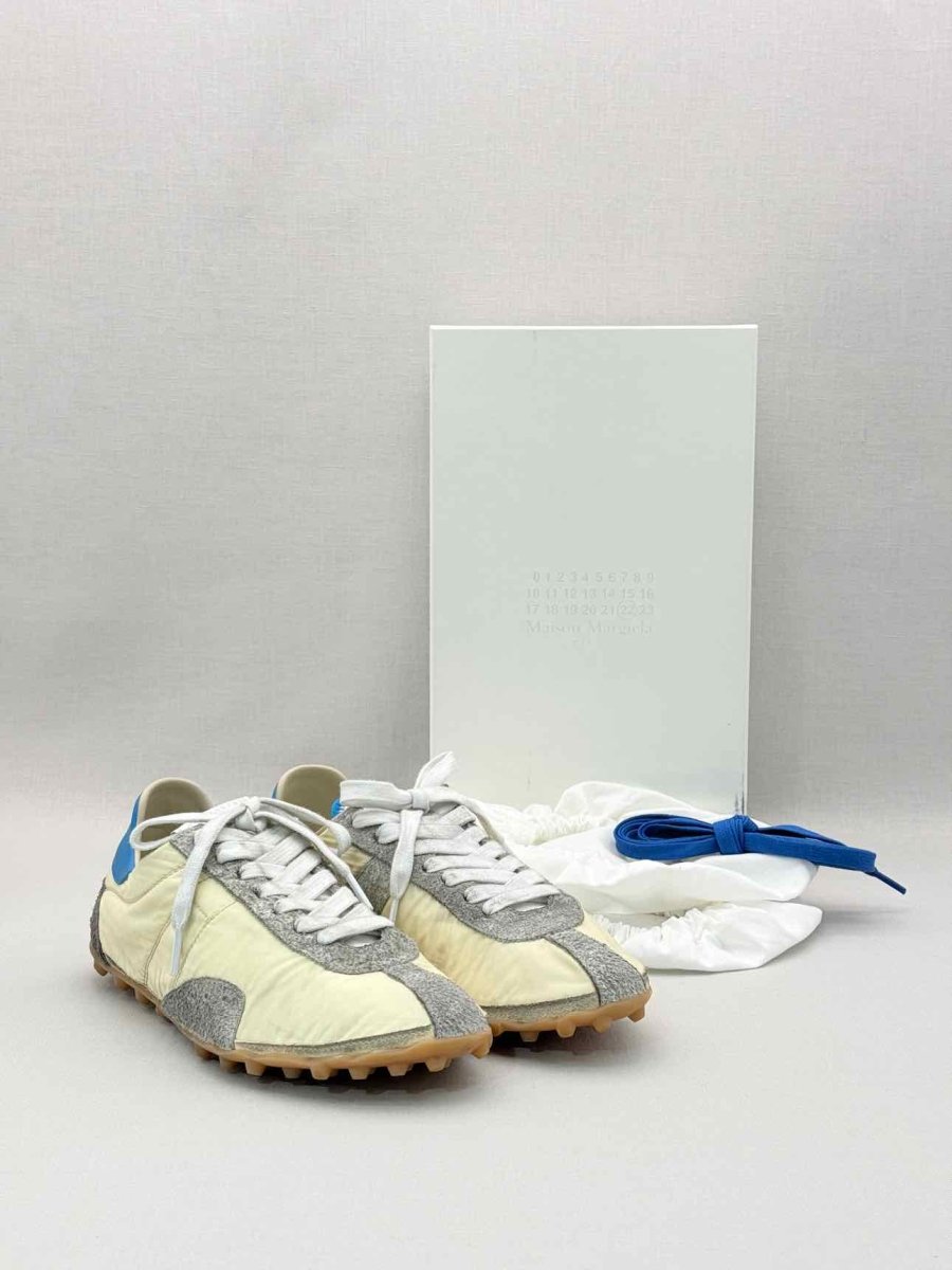 Pre-loved MAISON MARGIELA Lemon Grey Blue Size EU 38 Sneakers at Reems Closet