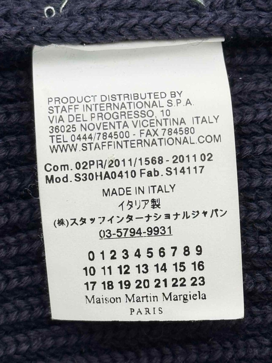 Pre - loved MAISON MARTIN MARGIELA Navy Blue Knit Size Small Jacket at Reems Closet