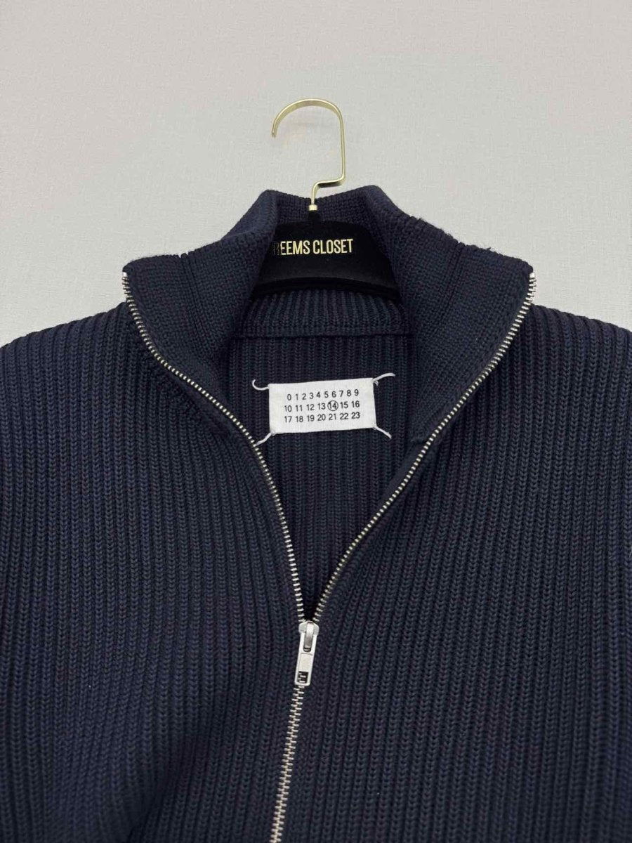Pre - loved MAISON MARTIN MARGIELA Navy Blue Knit Size Small Jacket at Reems Closet