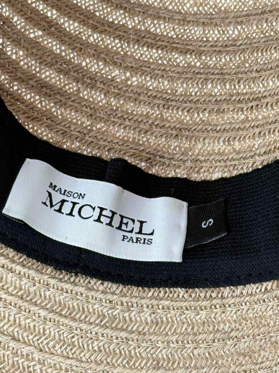 Pre - loved MAISON MICHEL Beige Hat at Reems Closet