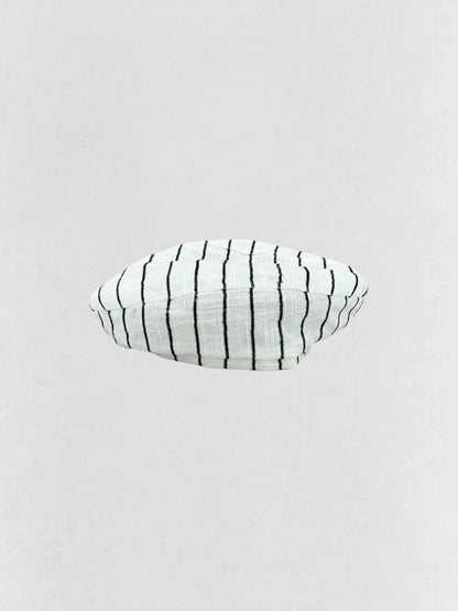 Pre - loved MAISON MICHEL White & Black Striped Beret at Reems Closet