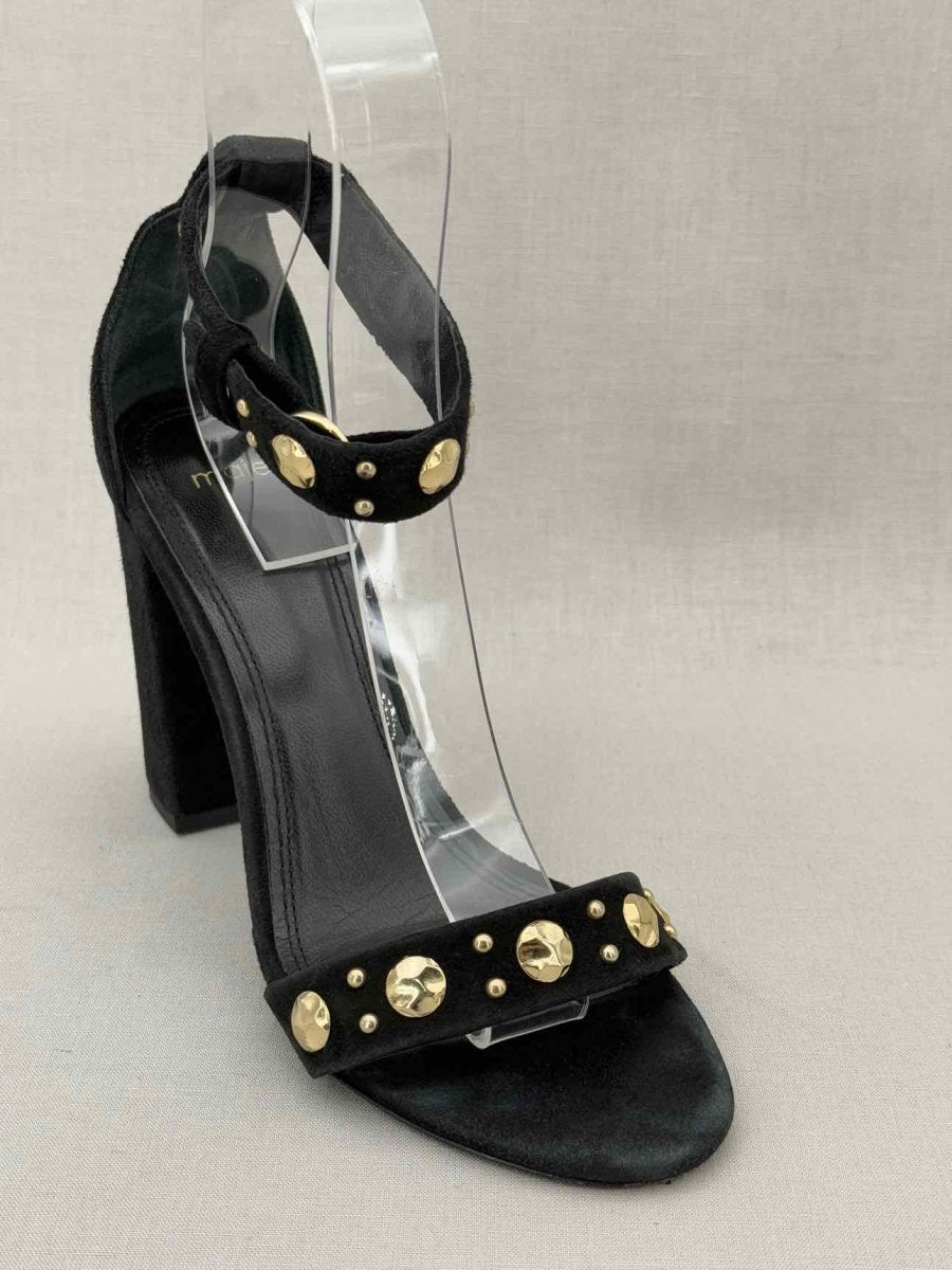 Pre - loved MAJE Ankle Strap Black Size EU 39 Heeled Sandals at Reems Closet