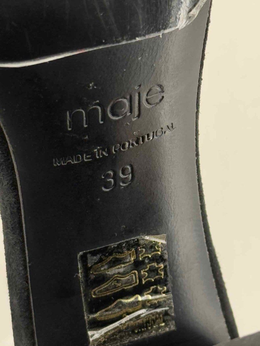 Pre - loved MAJE Ankle Strap Black Size EU 39 Heeled Sandals at Reems Closet