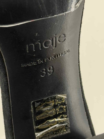 Pre - loved MAJE Ankle Strap Black Size EU 39 Heeled Sandals at Reems Closet