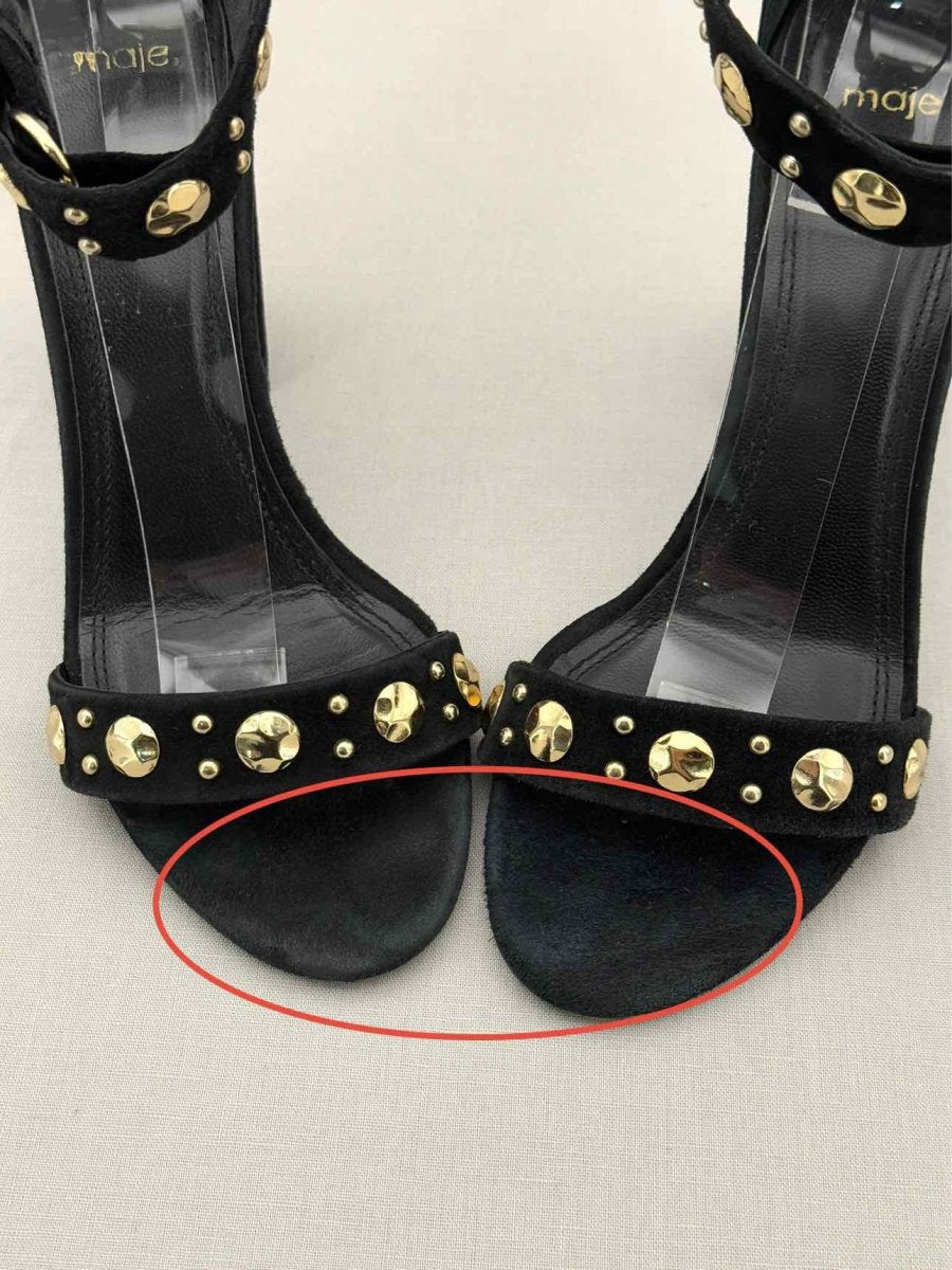 Pre - loved MAJE Ankle Strap Black Size EU 39 Heeled Sandals at Reems Closet