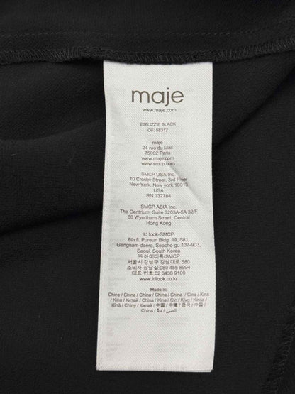 Pre-loved MAJE Black Embroidered Size Large Blouse at Reems Closet