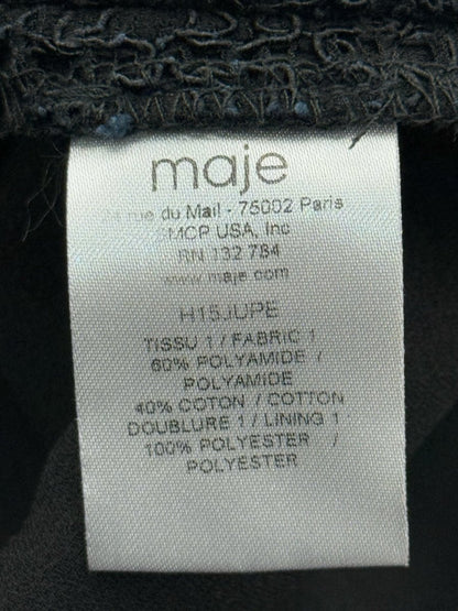 Pre - loved MAJE Black Lace Size US 2 Mini Skirt at Reems Closet