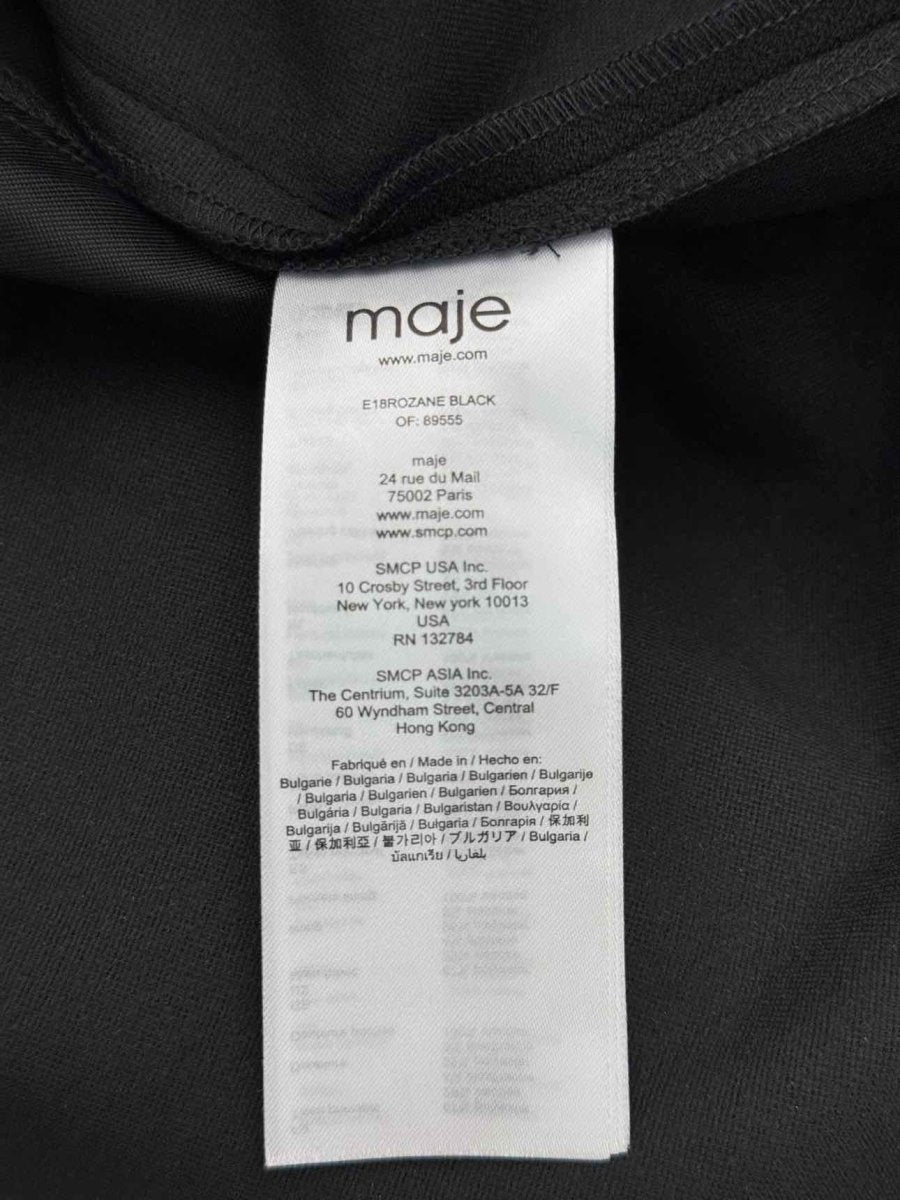 Pre-loved MAJE Black Size Medium Knee Length Dress at Reems Closet