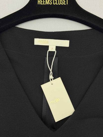 Pre-loved MAJE Black Size Medium Knee Length Dress at Reems Closet