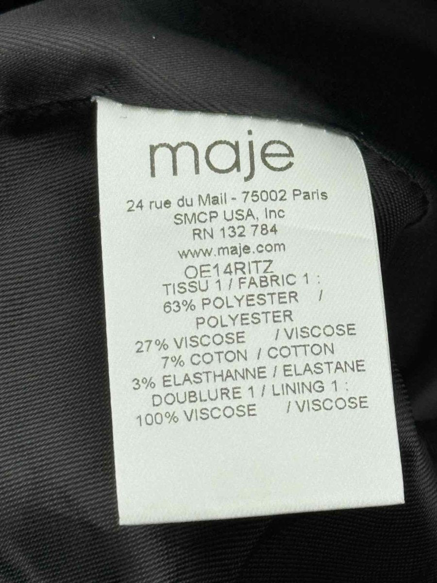 Pre - loved MAJE Black Size US 6 Jacket at Reems Closet
