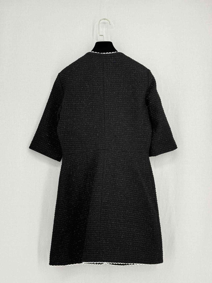 Pre - loved MAJE Black Tweed Size Small Short Dress at Reems Closet