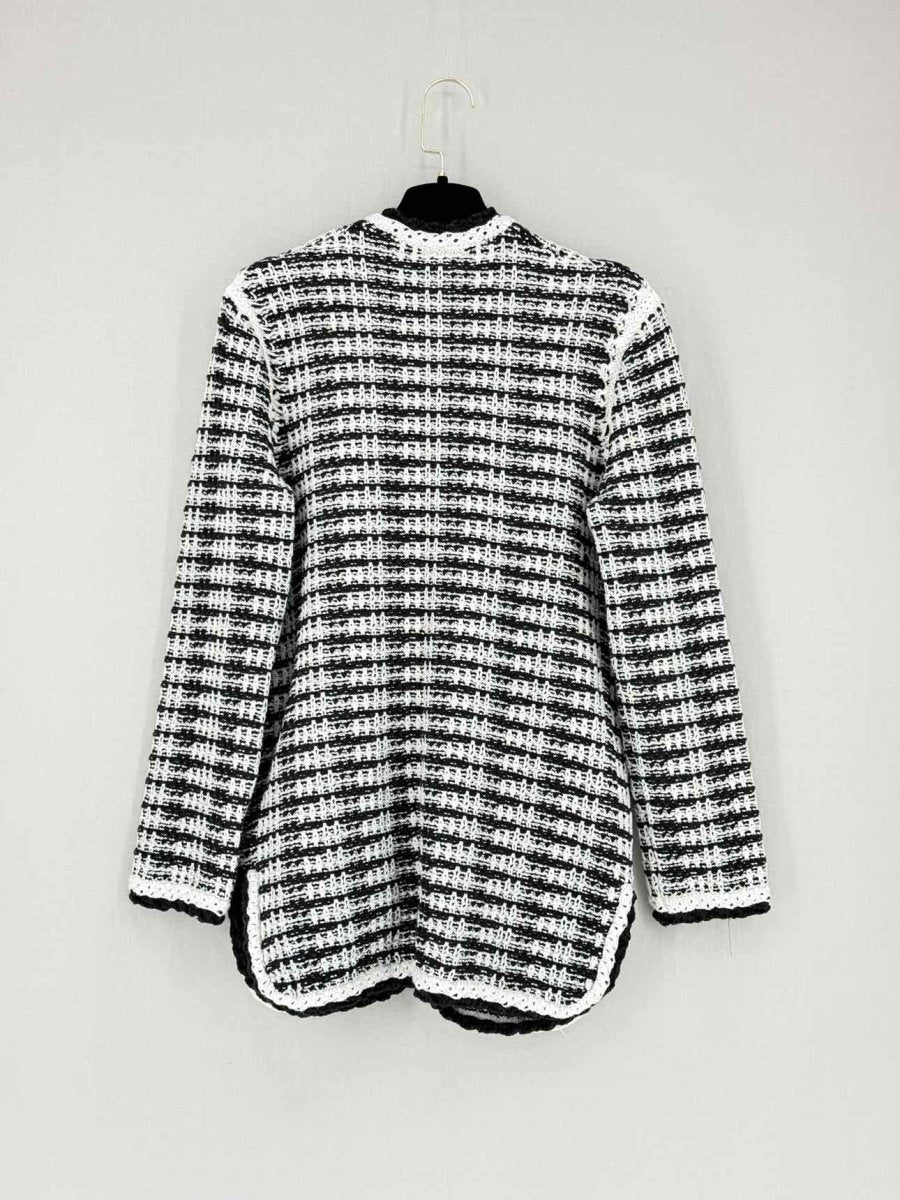 Pre - loved MAJE Black & White Crochet Size US 2 Cardigan at Reems Closet