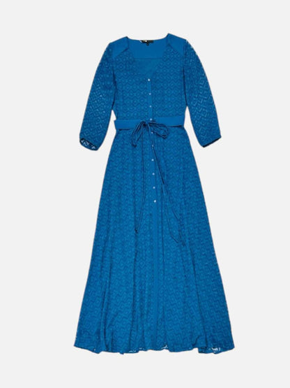 Pre - loved MAJE Blue Long Dress at Reems Closet