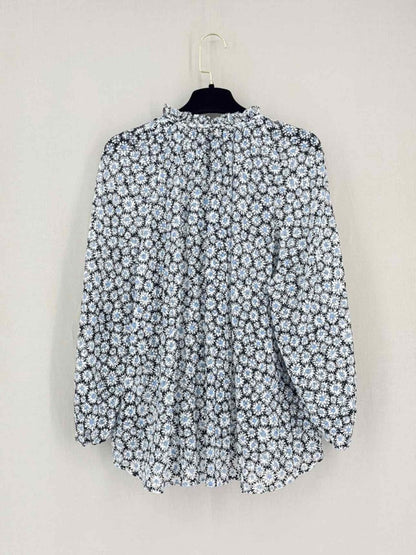 Pre-loved MAJE Blue Multicolor Daisy Print Size US 0 2 PC Top at Reems Closet