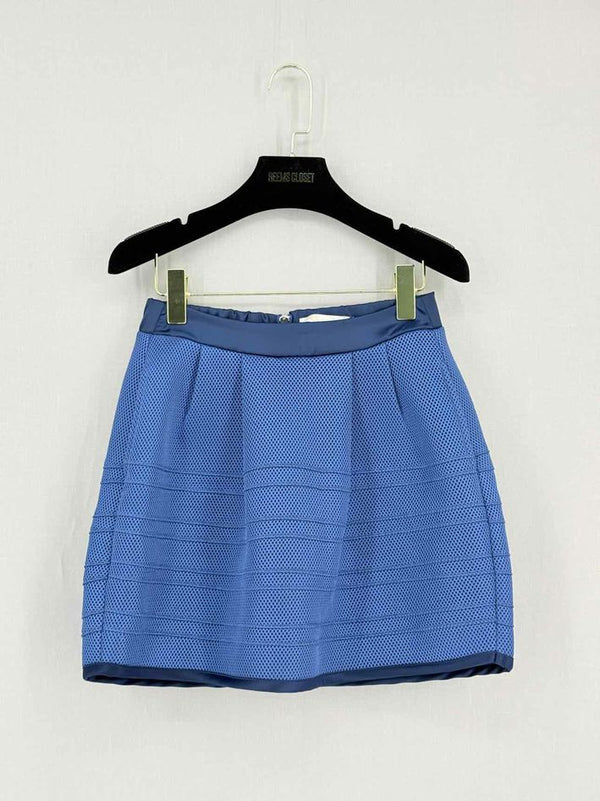 Pre-loved MAJE Blue Size Small Mini Skirt at Reems Closet