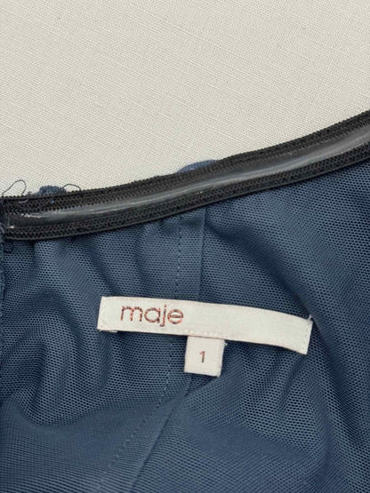 Pre-loved MAJE Blue Size Small Short Dress at Reems Closet