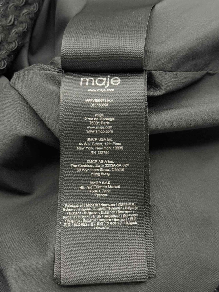 Pre - loved MAJE Boucle Black Size US 0 Jacket at Reems Closet