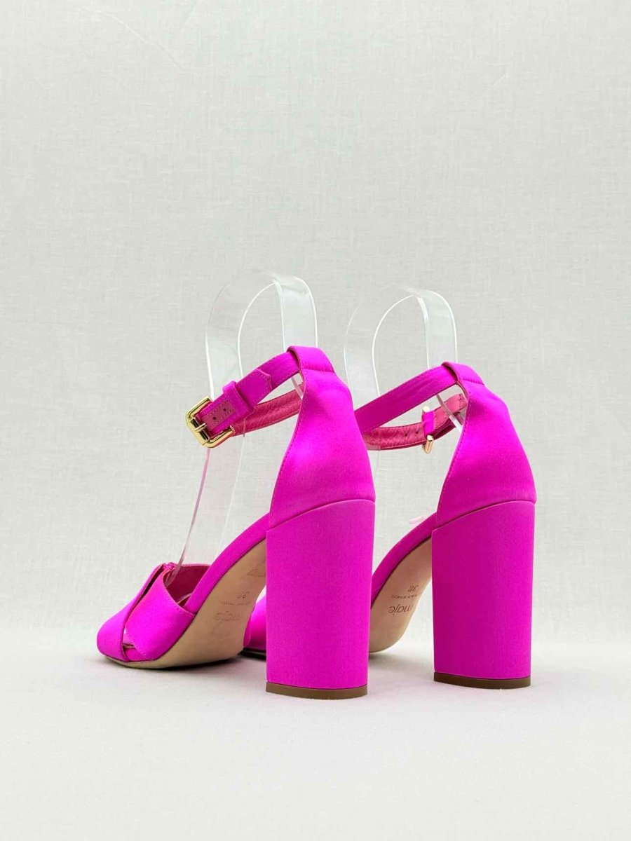 Pre-loved MAJE Forigama Fuchsia Size EU 38 Heeled Sandals at Reems Closet