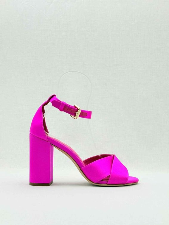 Pre - loved MAJE Forigama Fuchsia Size EU 38 Heeled Sandals at Reems Closet