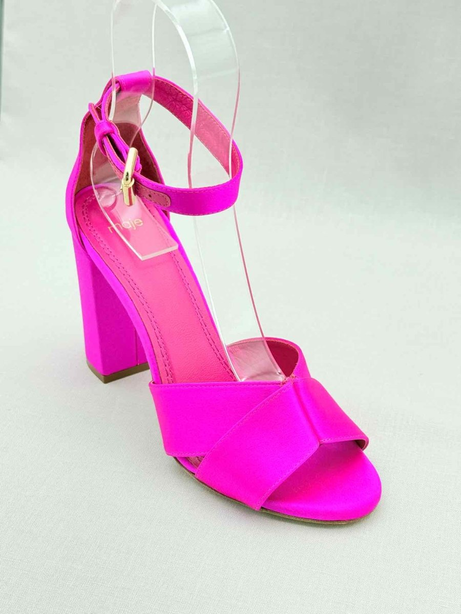 Pre-loved MAJE Forigama Fuchsia Size EU 38 Heeled Sandals at Reems Closet