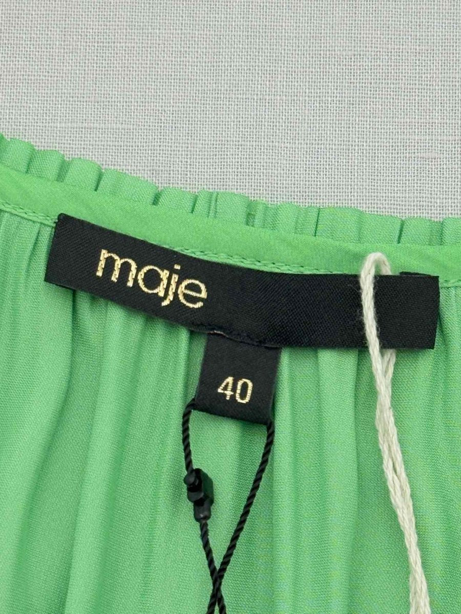 Pre - loved MAJE Green Size US 8 Short Dress at Reems Closet