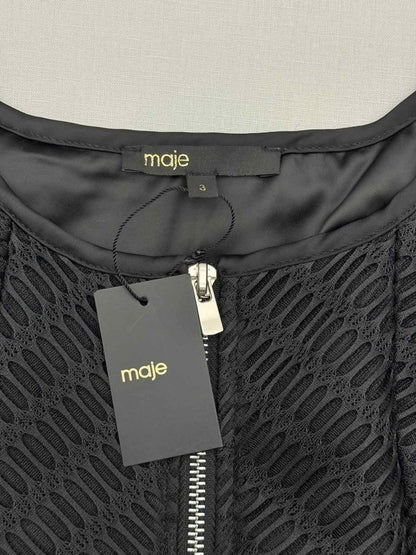 Pre - loved MAJE Gulliver Black Size Large Short Dress at Reems Closet