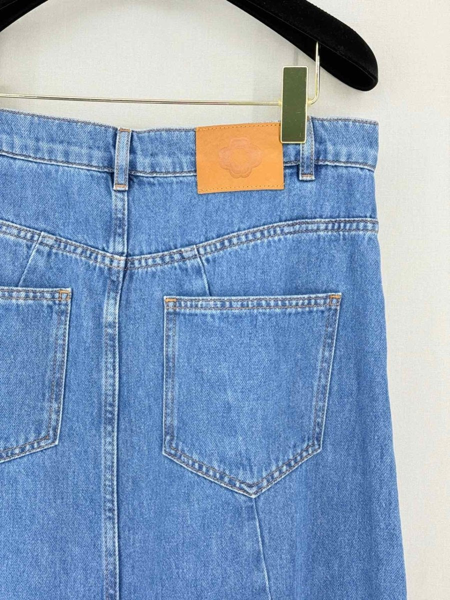 Pre - loved MAJE Jondulys Blue Size US 6 Long Skirt at Reems Closet