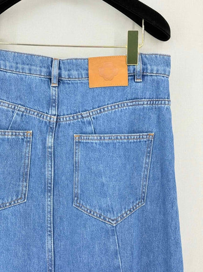 Pre - loved MAJE Jondulys Blue Size US 6 Long Skirt at Reems Closet