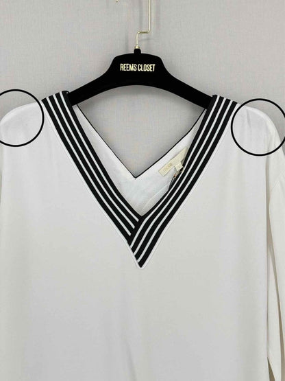 Pre-loved MAJE Lorni Off-white Size Small Top at Reems Closet