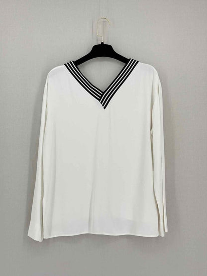 Pre-loved MAJE Lorni Off-white Size Small Top at Reems Closet