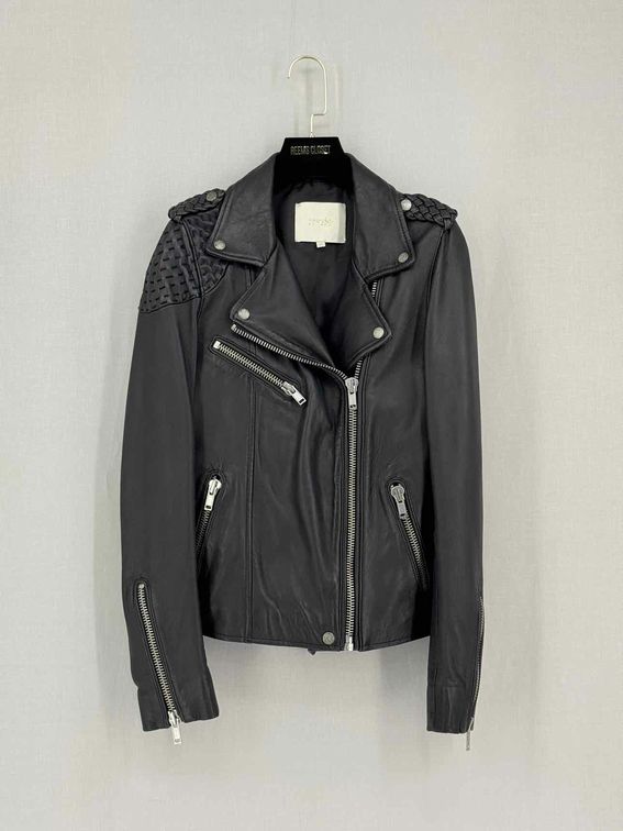 Pre-loved MAJE Madone Black Size US 6 Jacket at Reems Closet