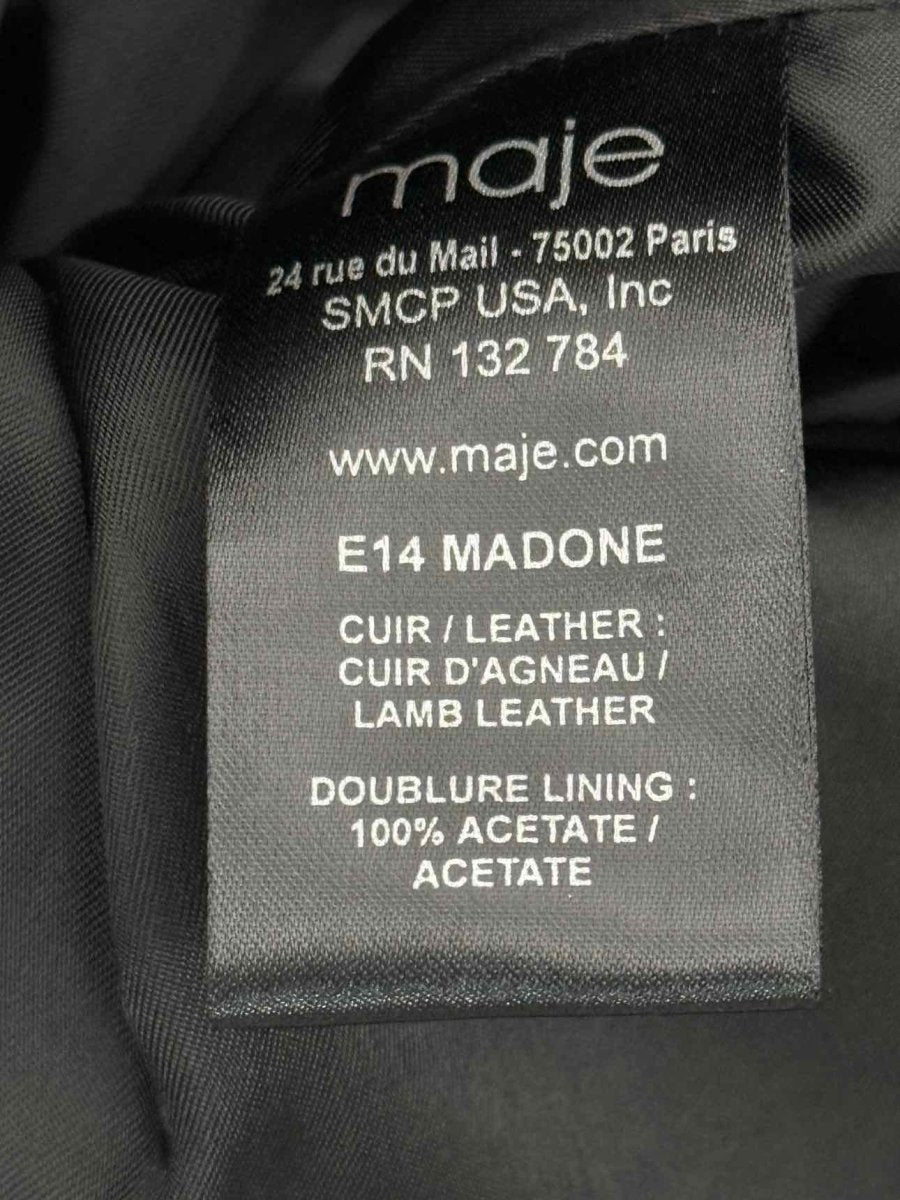 Pre-loved MAJE Madone Black Size US 6 Jacket at Reems Closet