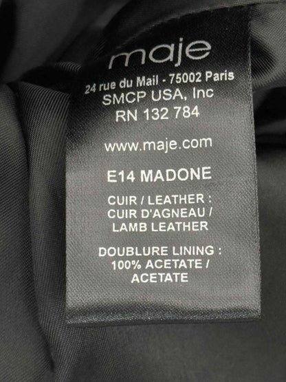 Pre-loved MAJE Madone Black Size US 6 Jacket at Reems Closet